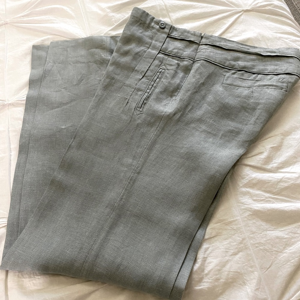 Anthropology linen slacks.